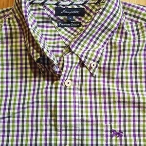 Hampton 1868 Short Sleeve Button Down Shirt EUC